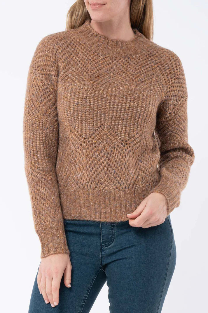 Jump Pointelle Pullover Toffee