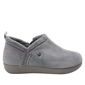Alegria Cozee Fuzzy Wuzzy Grey Slipper Shoe